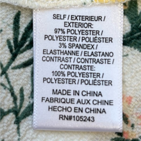 Studio B by Bobeau/Wrap Dress/ Tie Front /Cream w/Floral Print/ V-Neck /Size M/ - Picture 9 of 11